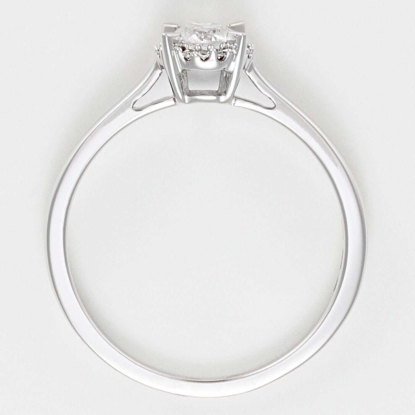 Anillo "Amoureuse 0.33" Diamantes 0.30Ct/1+0.03 Ct/12 - Oro blanco