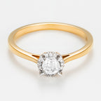 "Amoureuse 0.33" Ring, 0.30 ct/1 + 0.03 ct/12 - 750/1000 Yellow Gold