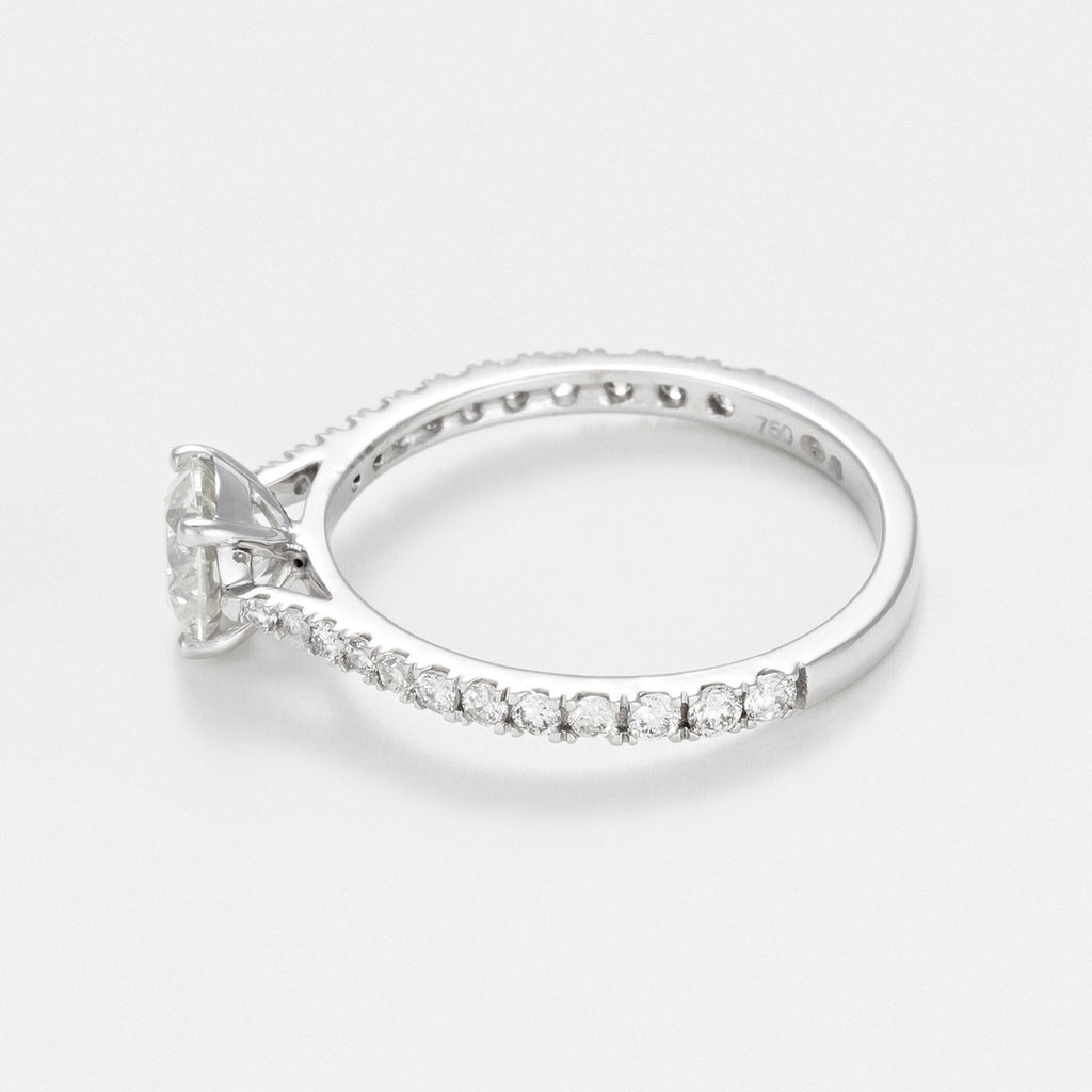 Anillo "Solitaire Royal 1 Quilate" D0.3Ct/24 & D0.7Ct/1 - Oro blanco 750/1000