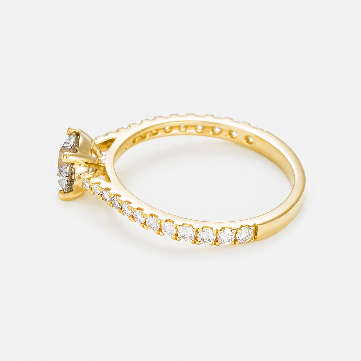 "Royal Solitaire 1 Carat" Ring, 0.3Ct/24 &amp; 0.7Ct/1 - Yellow Gold