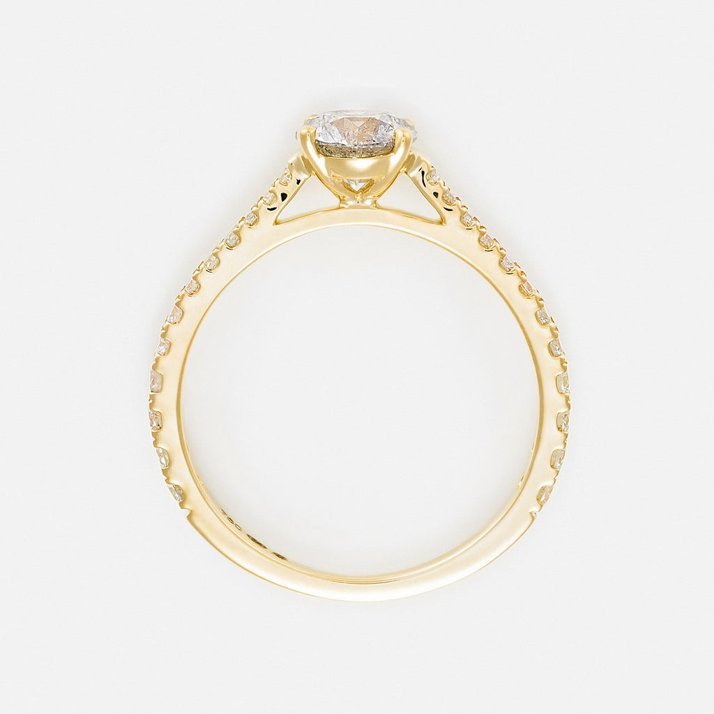 "Royal Solitaire 1 Carat" Ring, 0.3Ct/24 &amp; 0.7Ct/1 - Yellow Gold