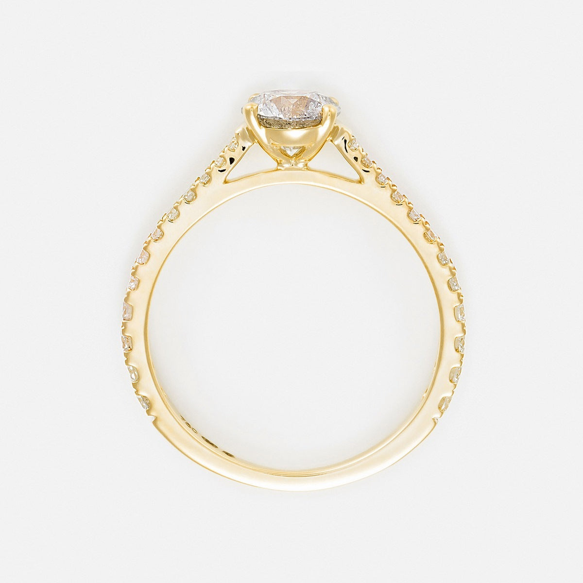 "Royal Solitaire 1 Carat" Ring, 0.3Ct/24 &amp; 0.7Ct/1 - Yellow Gold