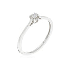Bague "Amoureuse 0,10" Diamant Centre 0,08Ct/1 +0,02Ct/12