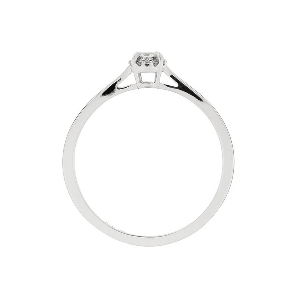Bague "Amoureuse 0,10" Diamant Centre 0,08Ct/1 +0,02Ct/12