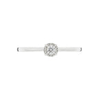 Bague "Amoureuse 0,10" Diamant Centre 0,08Ct/1 +0,02Ct/12