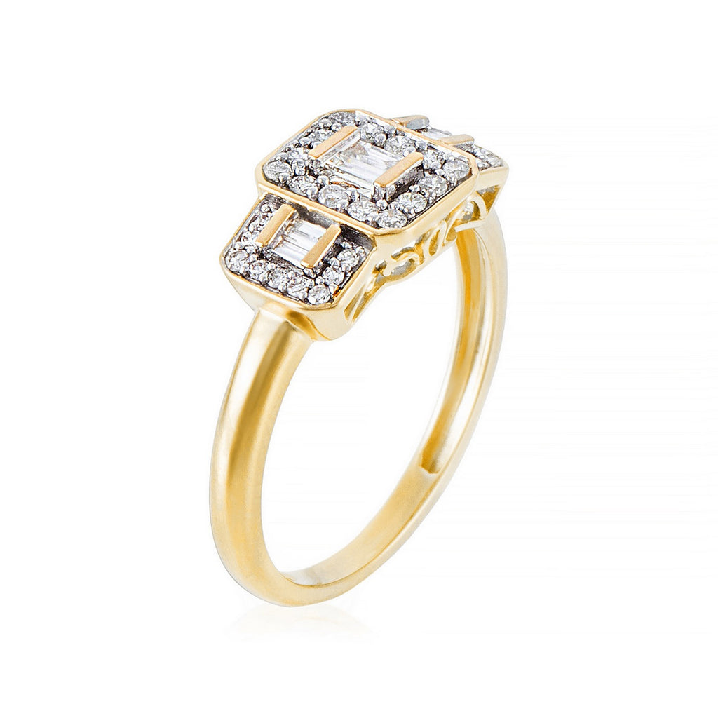 "The Princesses" Ring, 0.25ct/38 - 750/1000 Yellow Gold