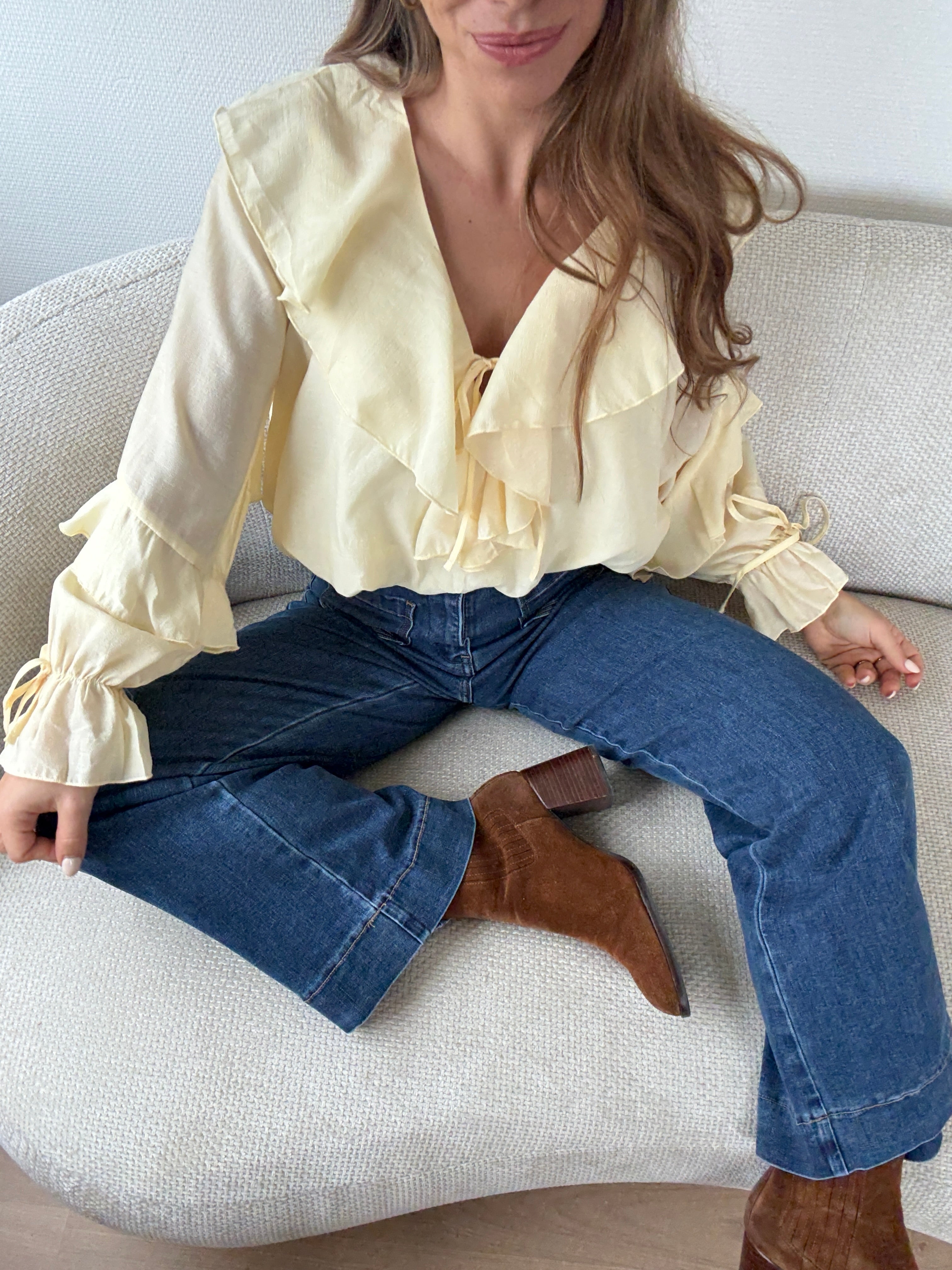 Pale Yellow Iris Blouse