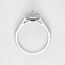 Bague "Duo De Bagues Carré Passion" D0,45/77 & 0,3/1 - Or Blanc