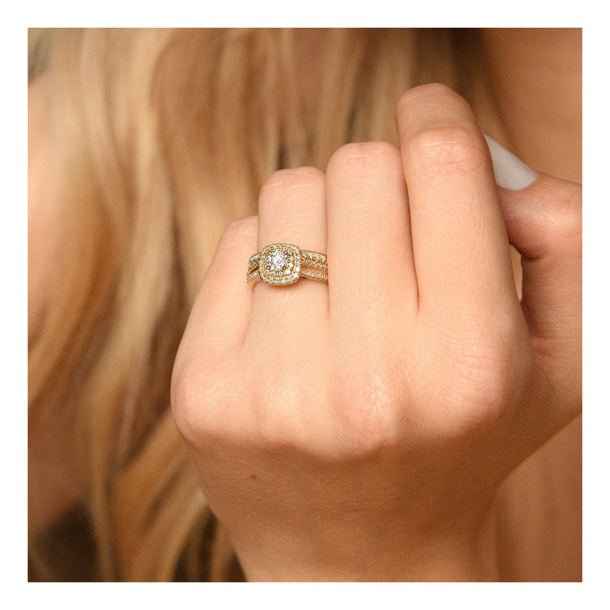 Bague "Duo De Bagues Carré Passion" D0,45/77 & 0,3/1