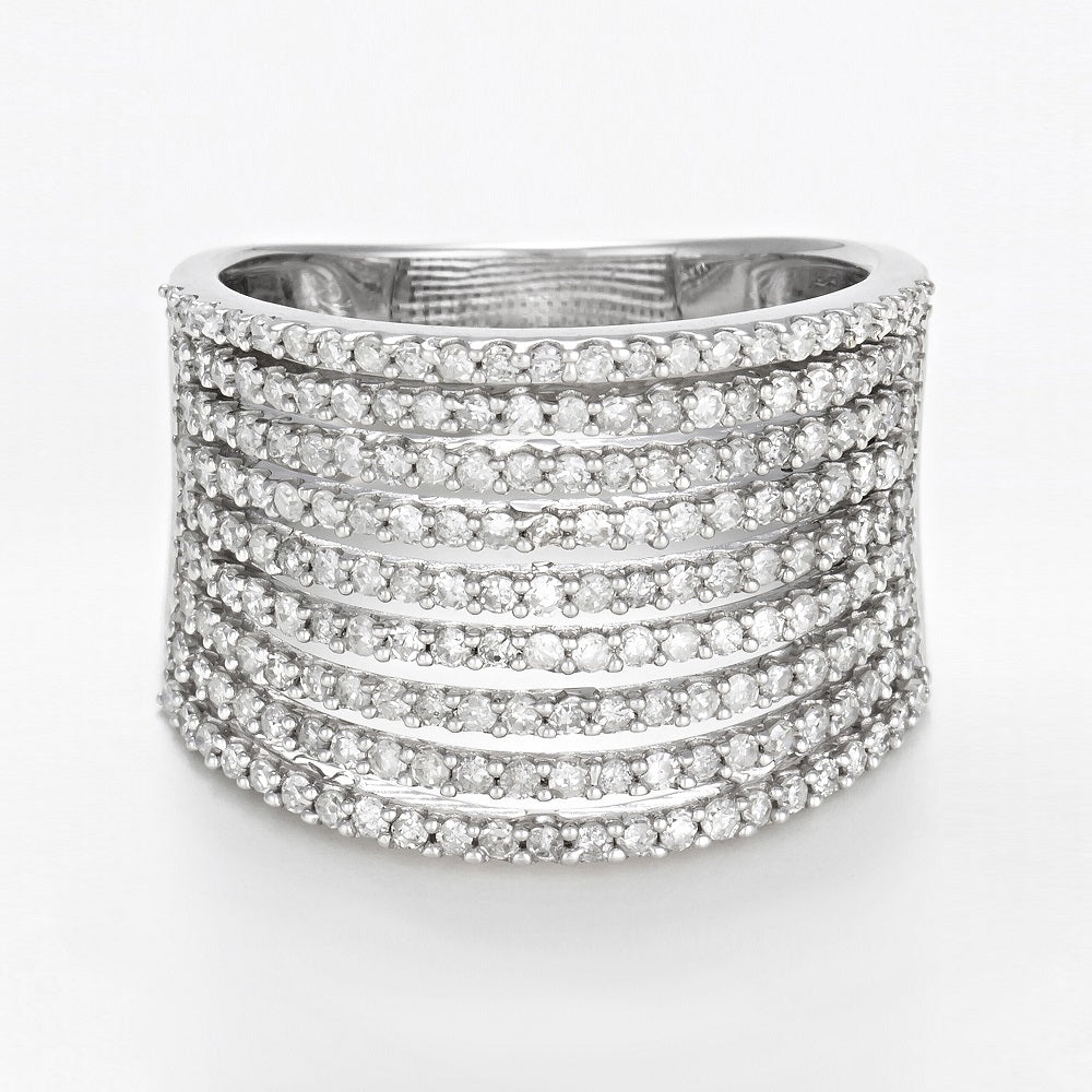 Bague "Neuf Rangs Scintillants" Diamants: 1Ct/197