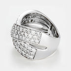 Anillo de diamantes "Cinta de Luz": 2Ct/79 - Oro blanco 375/1000