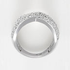 Anillo de diamantes "Cinta de Luz": 2Ct/79 - Oro blanco 375/1000
