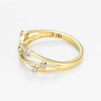 Bague "Jolie Constellation" Diamant : 0,05Ct/6 - Or Jaune 375/1000