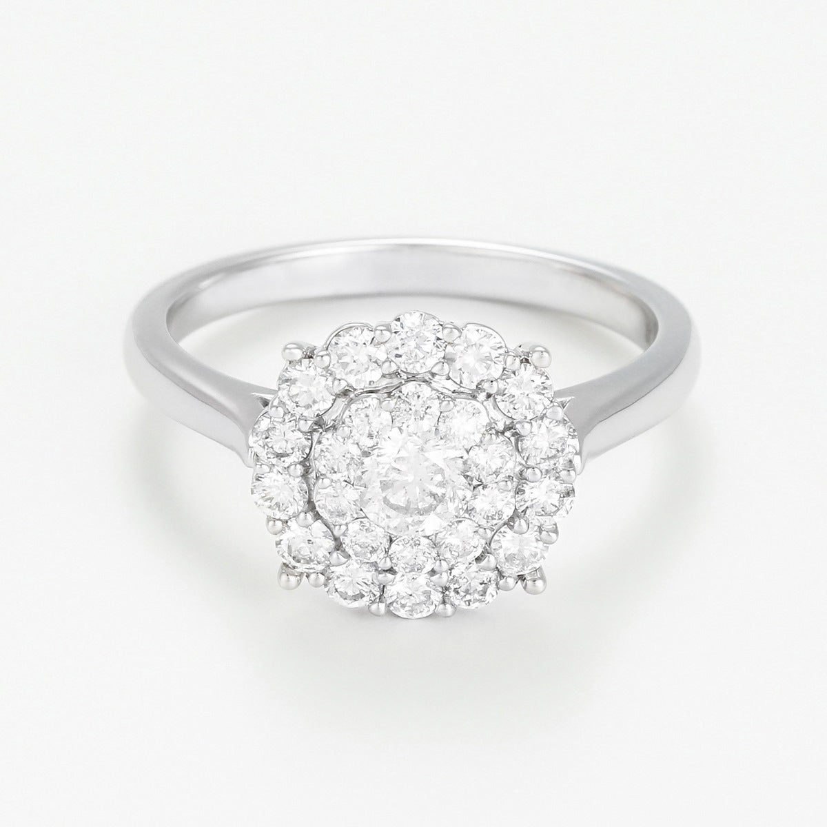 Anillo “Diente de León” – Oro blanco 375/1000