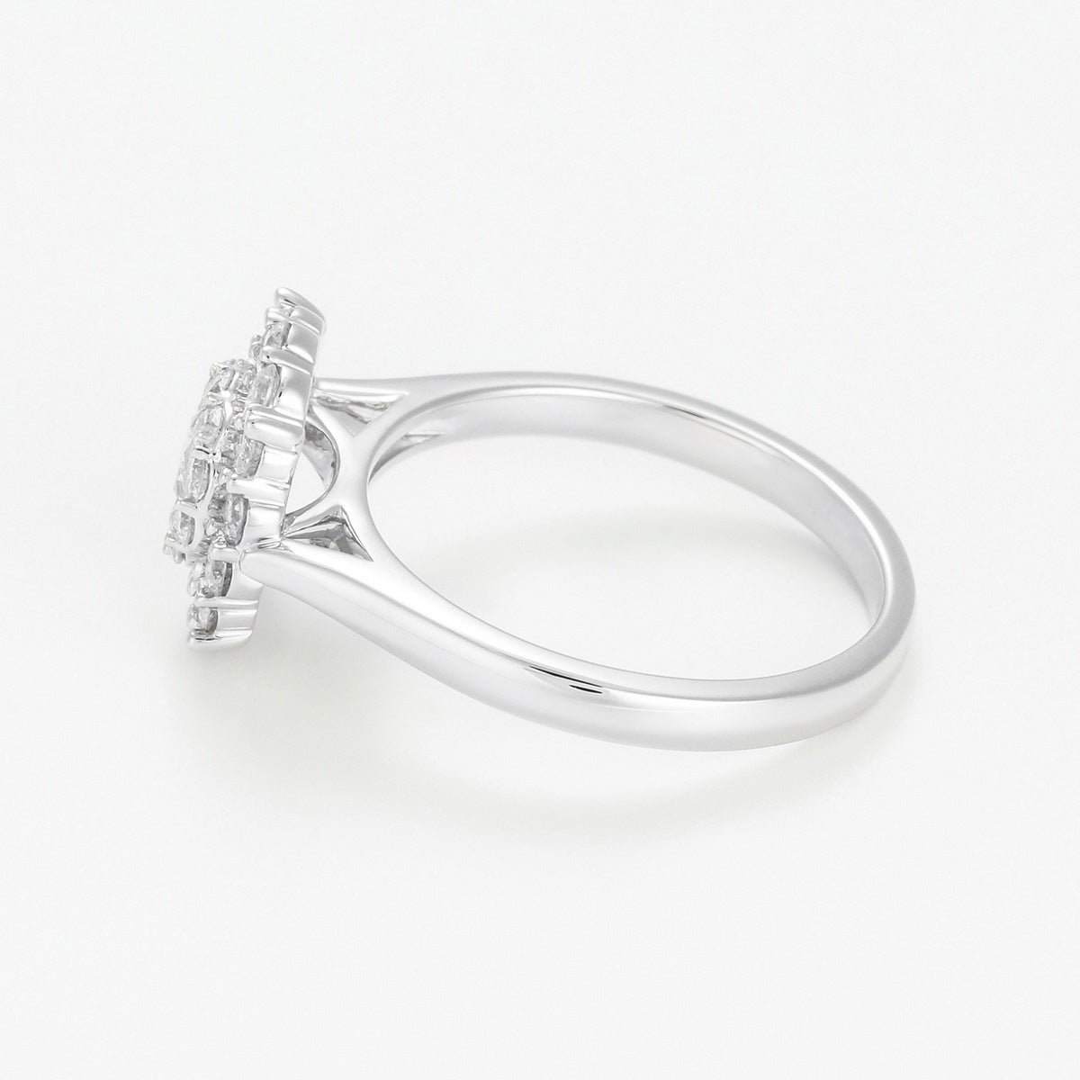 Anillo “Diente de León” – Oro blanco 375/1000