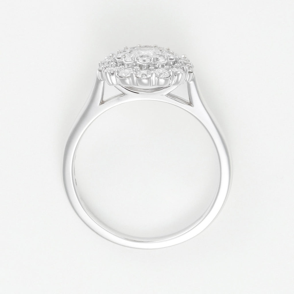 Anillo “Diente de León” – Oro blanco 375/1000