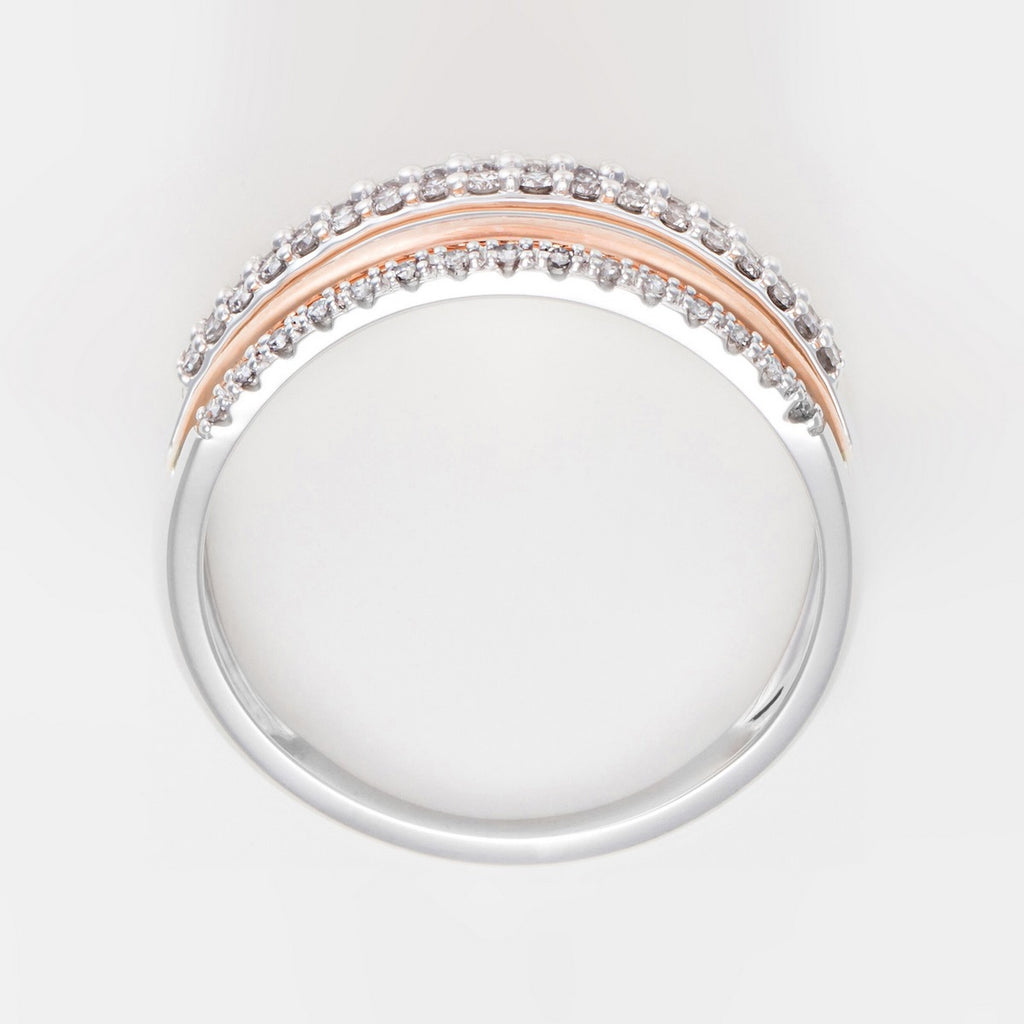 Bague "Lina" D 0,33Ct/66 - Or Tricolore 375/1000