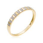 Anillo "Linéa" D0.04Ct/22 - Oro amarillo 375/1000