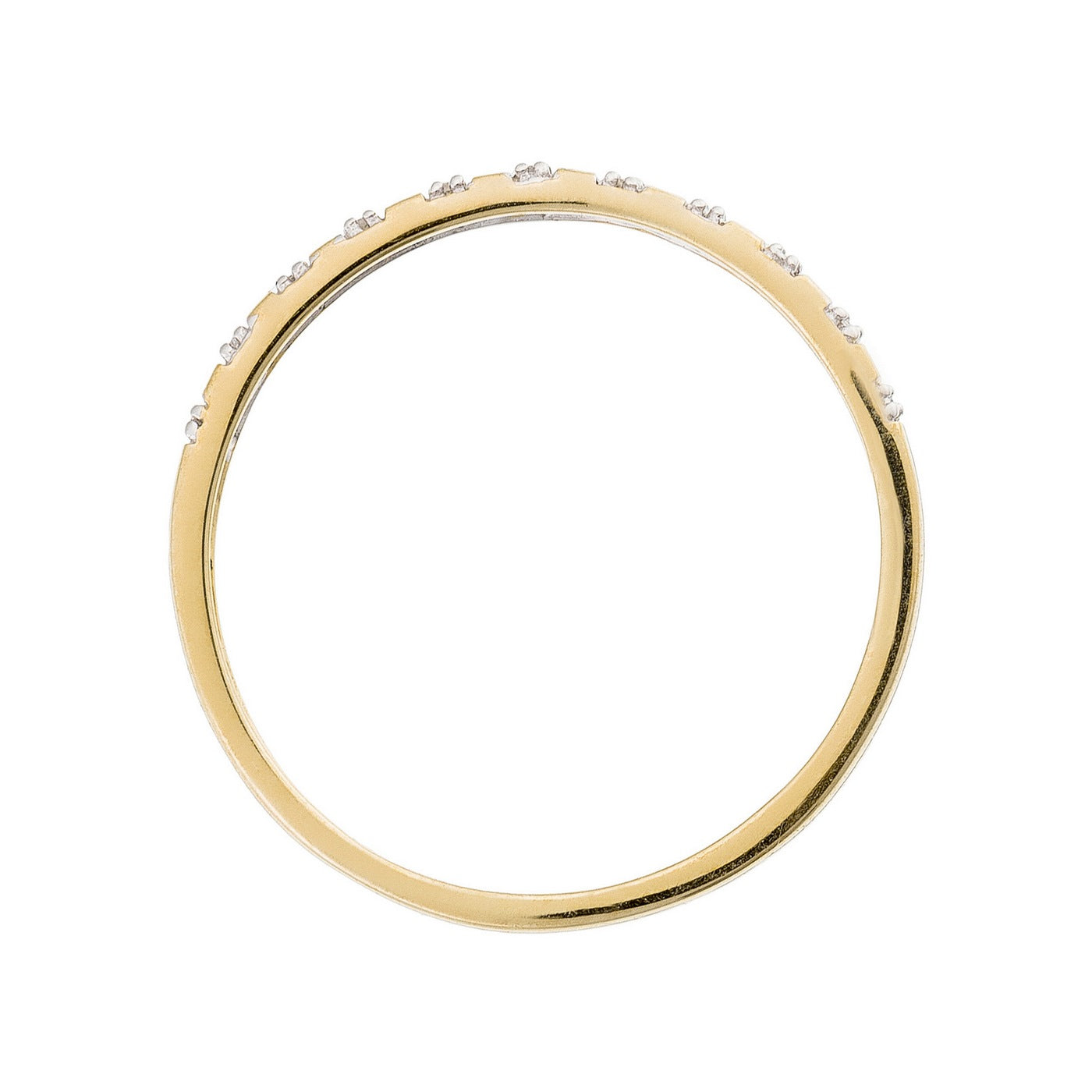 Anillo "Linéa" D0.04Ct/22 - Oro amarillo 375/1000