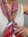 Vintage Scarf Ring - Openwork Square Design