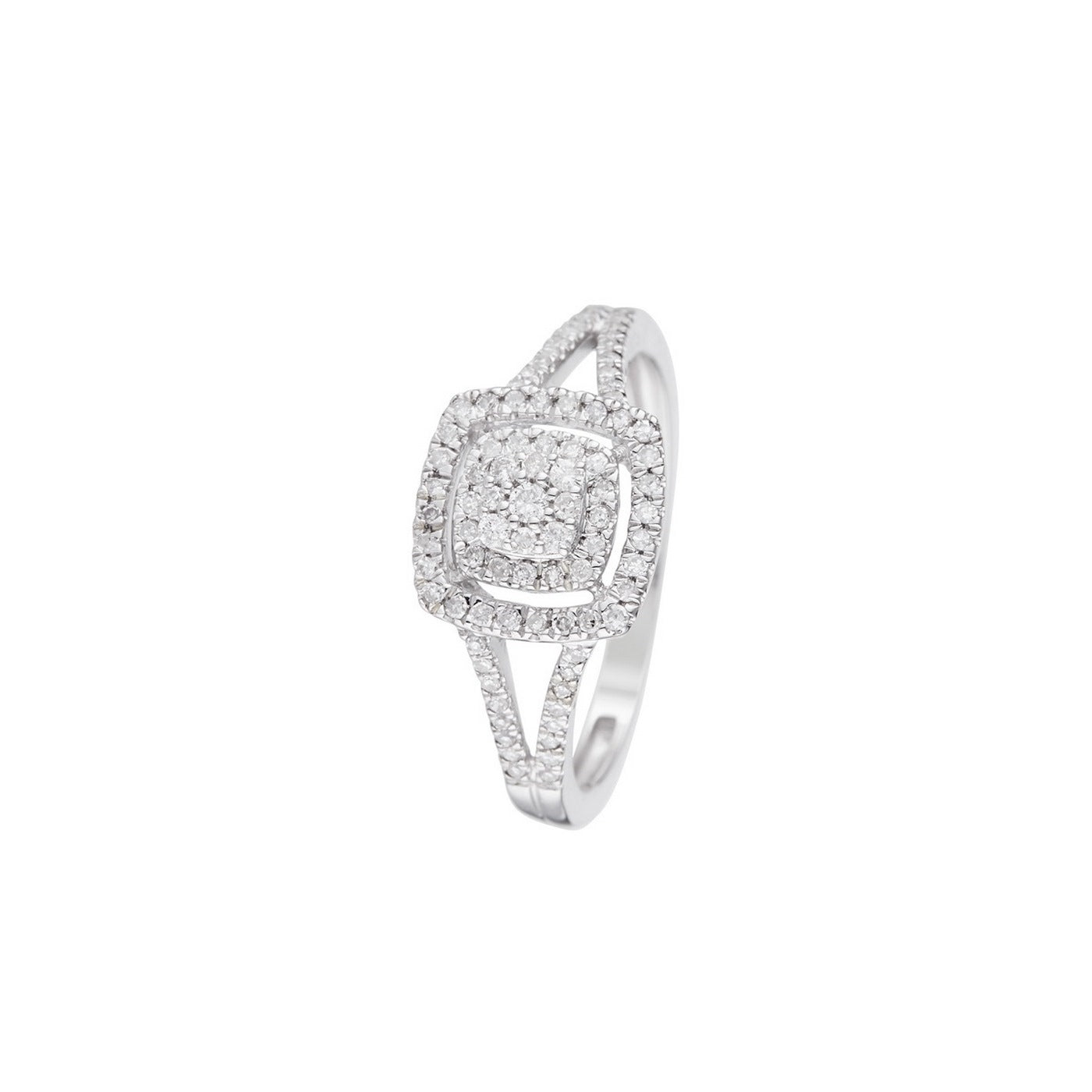 Bague "Rosie" Diamants 0,25/85 - Or Blanc 375/1000