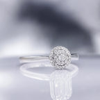 "Chamade" Diamond Ring 0.21/32 - 375/1000 White Gold