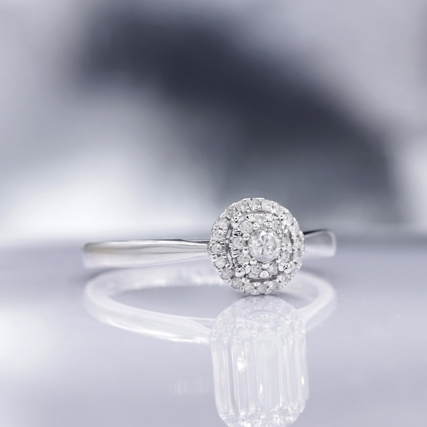 "Chamade" Diamond Ring 0.21/32 - 375/1000 White Gold