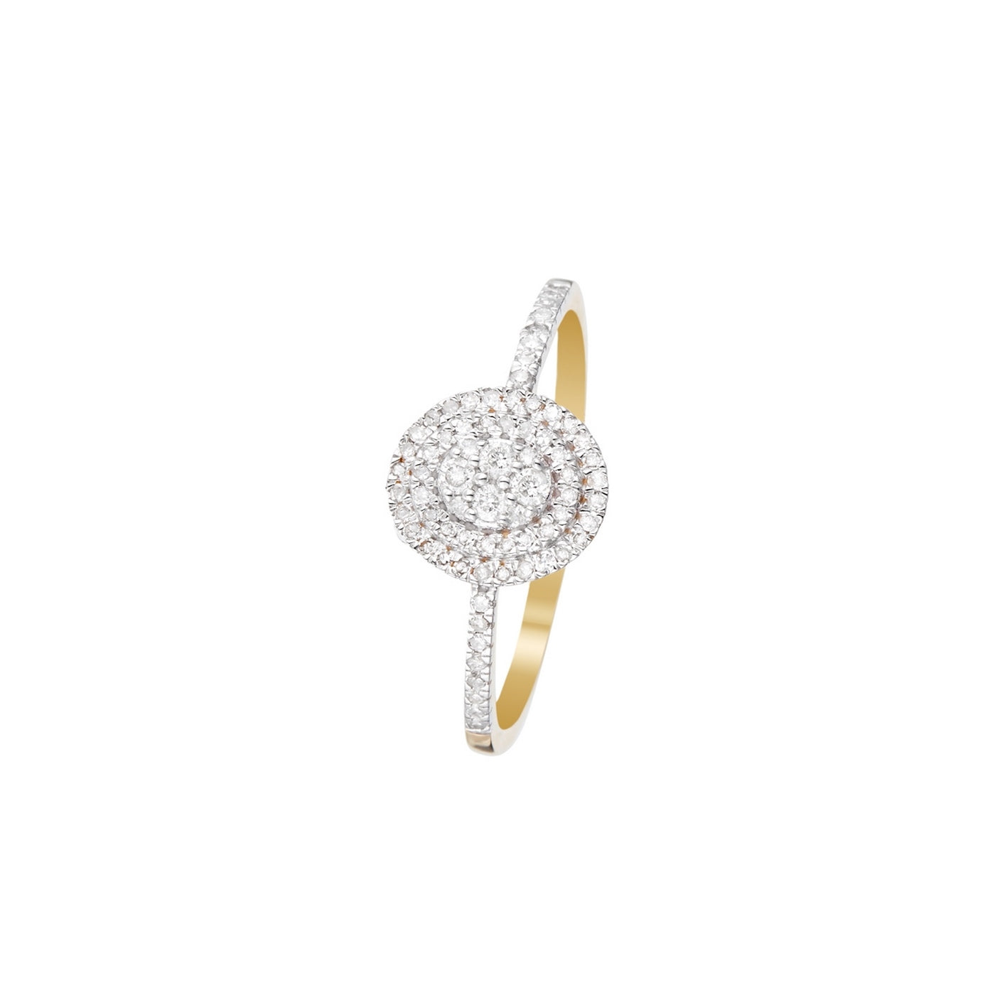 Anillo "Reina de Bella" Diamantes 0.20/72 - Oro Amarillo 375/1000
