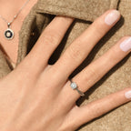 Anillo "Elisabeth" Diamantes 0.15/10 - Oro blanco 375/1000