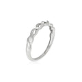 "Beautiful Twist" ring med 0,03/3 diamanter - 9 karat hvidguld (375/1000)