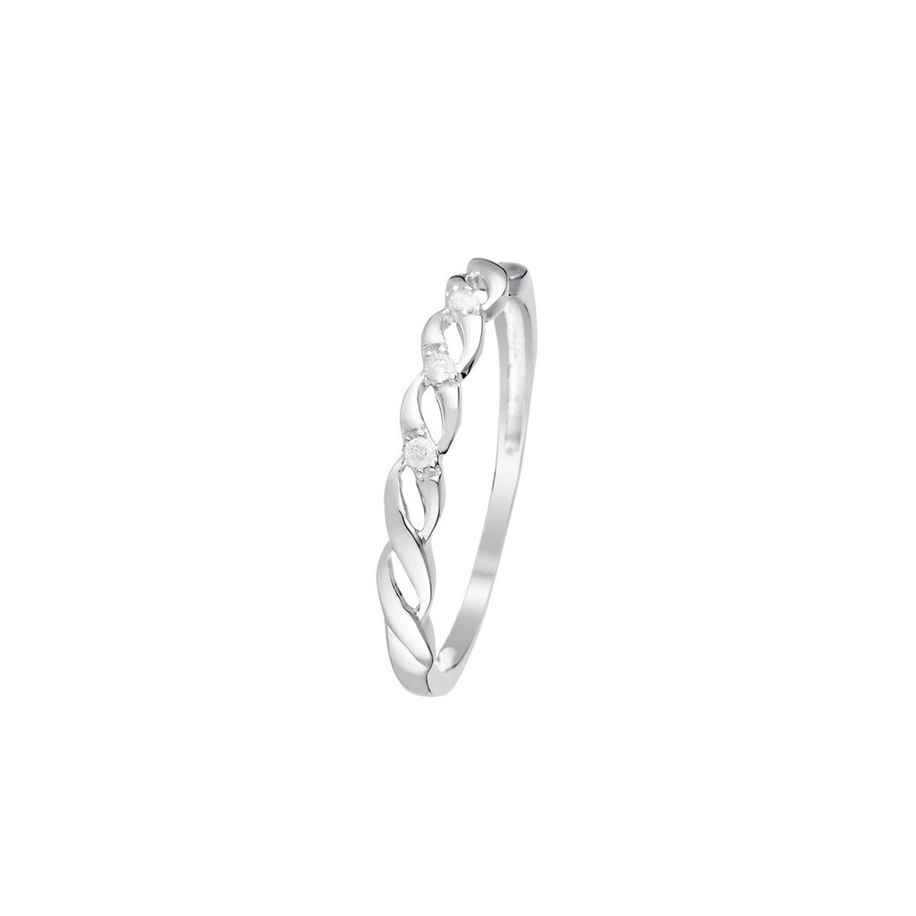 "Beautiful Twist" Diamond Ring 0.03/3 - 375/1000 White Gold