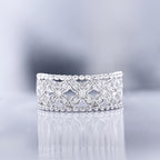Anillo "Dalia" Diamantes 0.25/25 - Oro blanco 375/1000