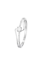 "Discreet Beauty" Ring, Diamonds 0.10/13 - 375/1000 White Gold