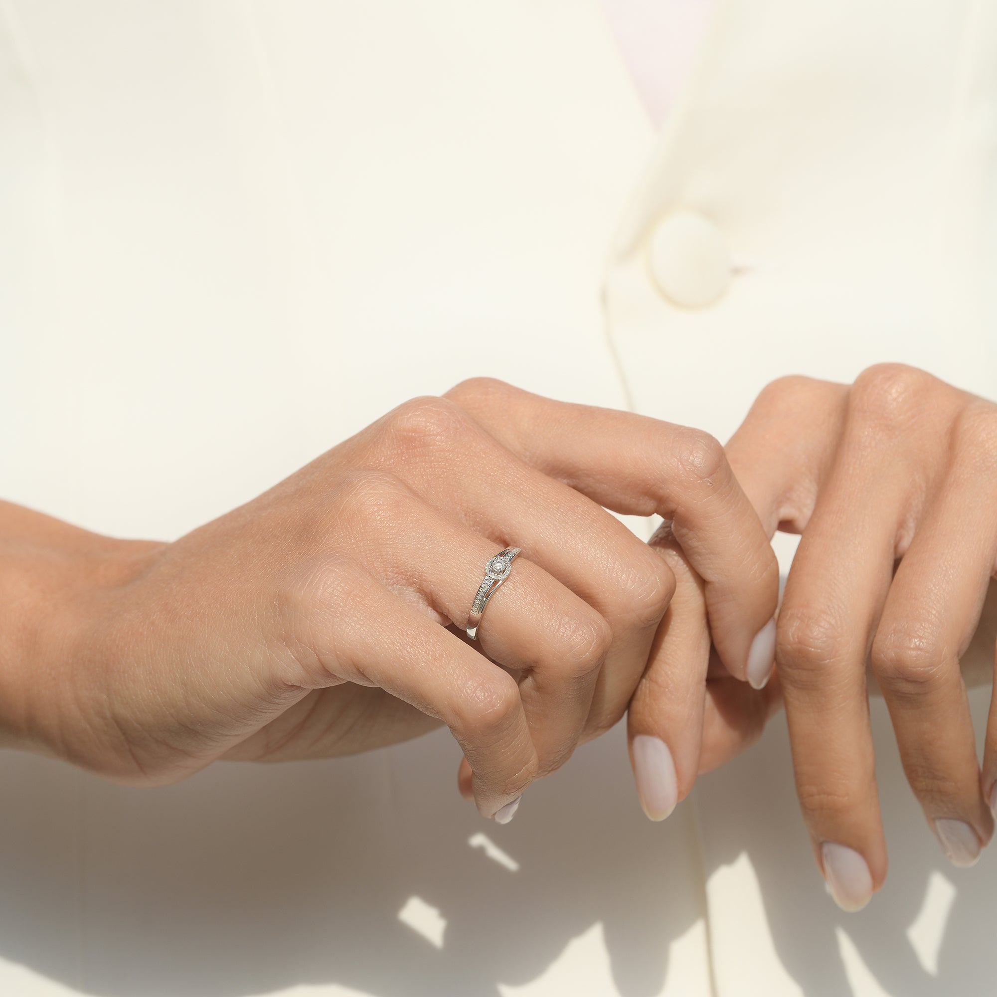 Bague "Beauté Divine" Diamants 0,12/33