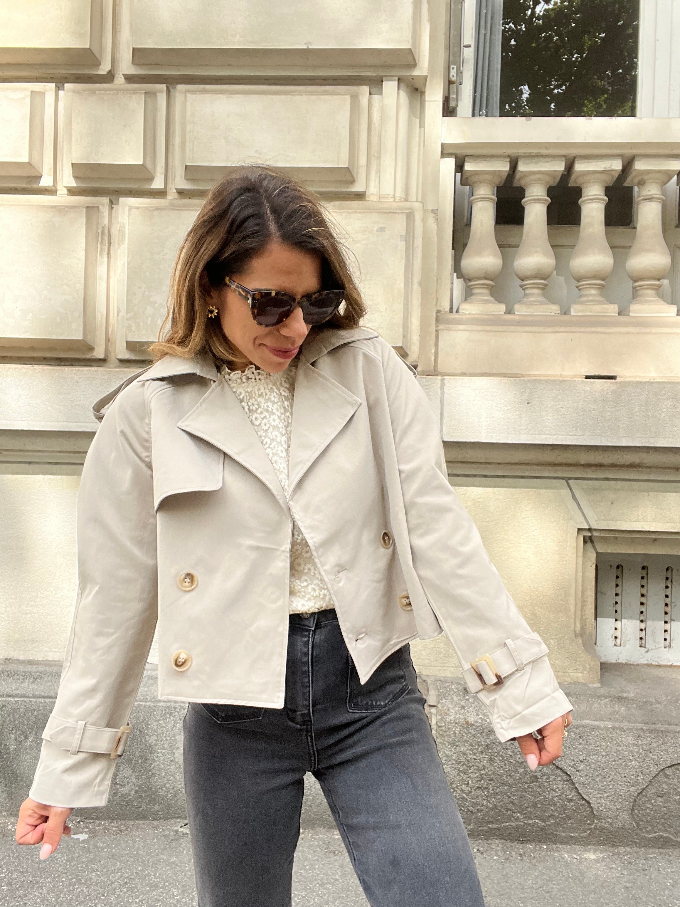 Gabardina corta Camille