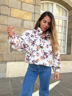 Pull moumoute fleurie Gina