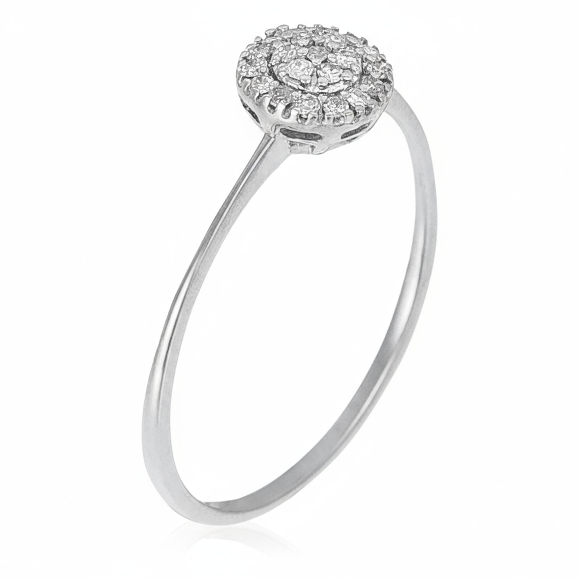Bague "Mon Rayon De Soleil" Diamants 0,12/21 - Or Blanc 375/1000