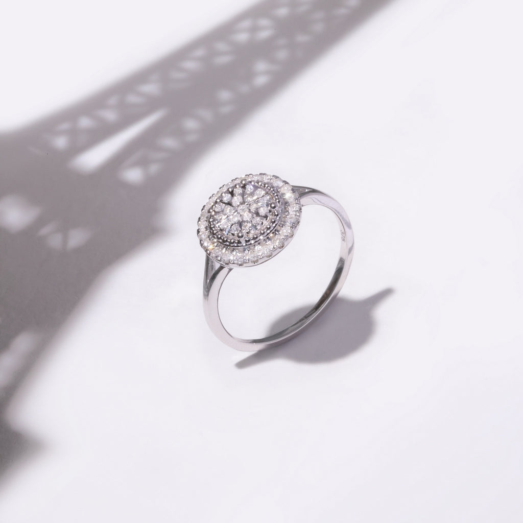 Ring "Marika" D0,25/41 - Hvidguld 375/1000