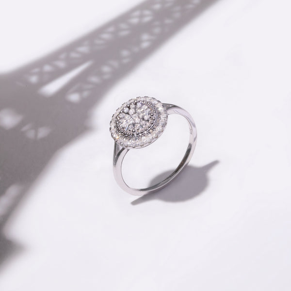 Ring "Marika" D0,25/41 - Hvidguld 375/1000