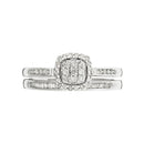 Anillo Dúo "Mi más querido deseo" D0.38/53 - Oro blanco 375/1000