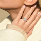 Bague "D'Amour Et De Tendresse" D0,21/49 - Or Blanc 375/1000