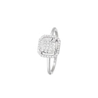 Bague "D'Amour Et De Tendresse" D0,21/49 - Or Blanc 375/1000