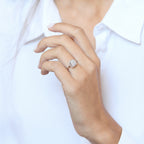Bague "D'Amour Et De Tendresse" D0,21/49 - Or Blanc 375/1000