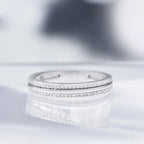 Bague "Nawa" D0,14/54 - Or Blanc 375/1000