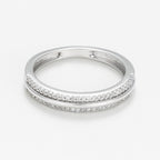 Bague "Nawa" D0,14/54 - Or Blanc 375/1000