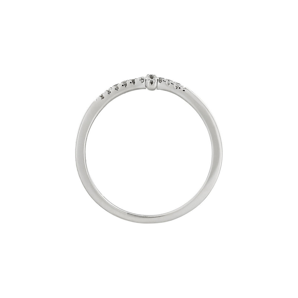 Bague "Christiane" D0,05/14 - Or Blanc 375/1000