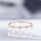 "Ensemble" Ring with 0.03/5 Diamonds - 375/1000 Rose Gold