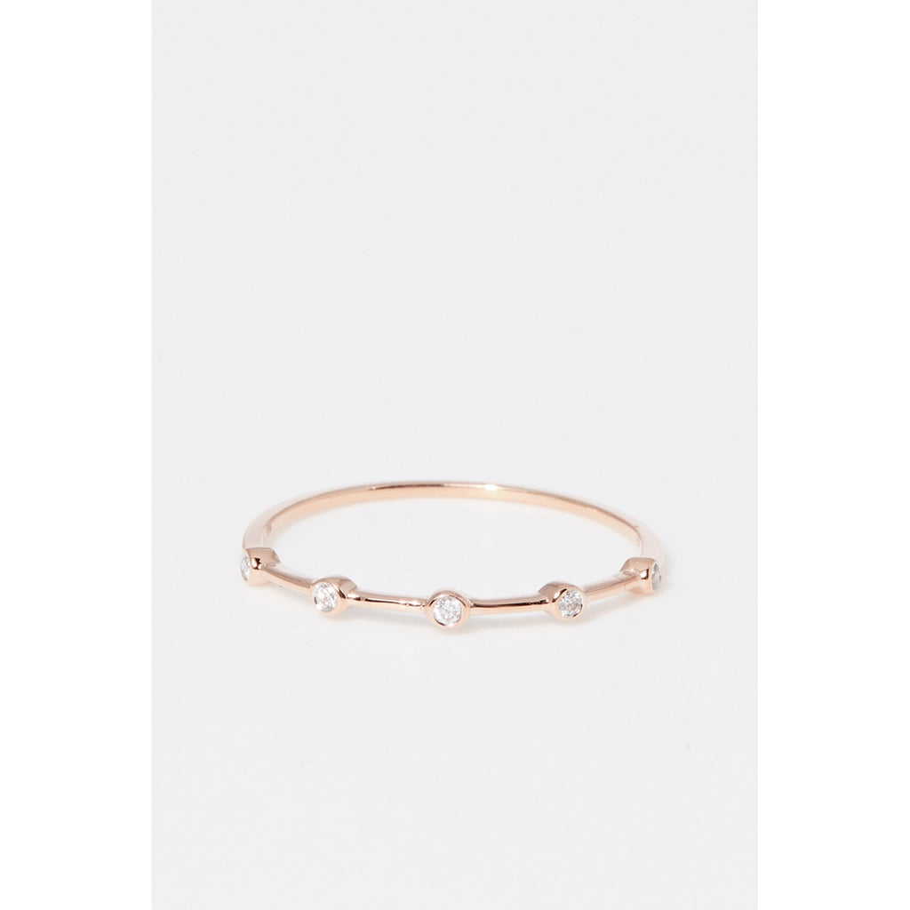 "Ensemble" Ring with 0.03/5 Diamonds - 375/1000 Rose Gold