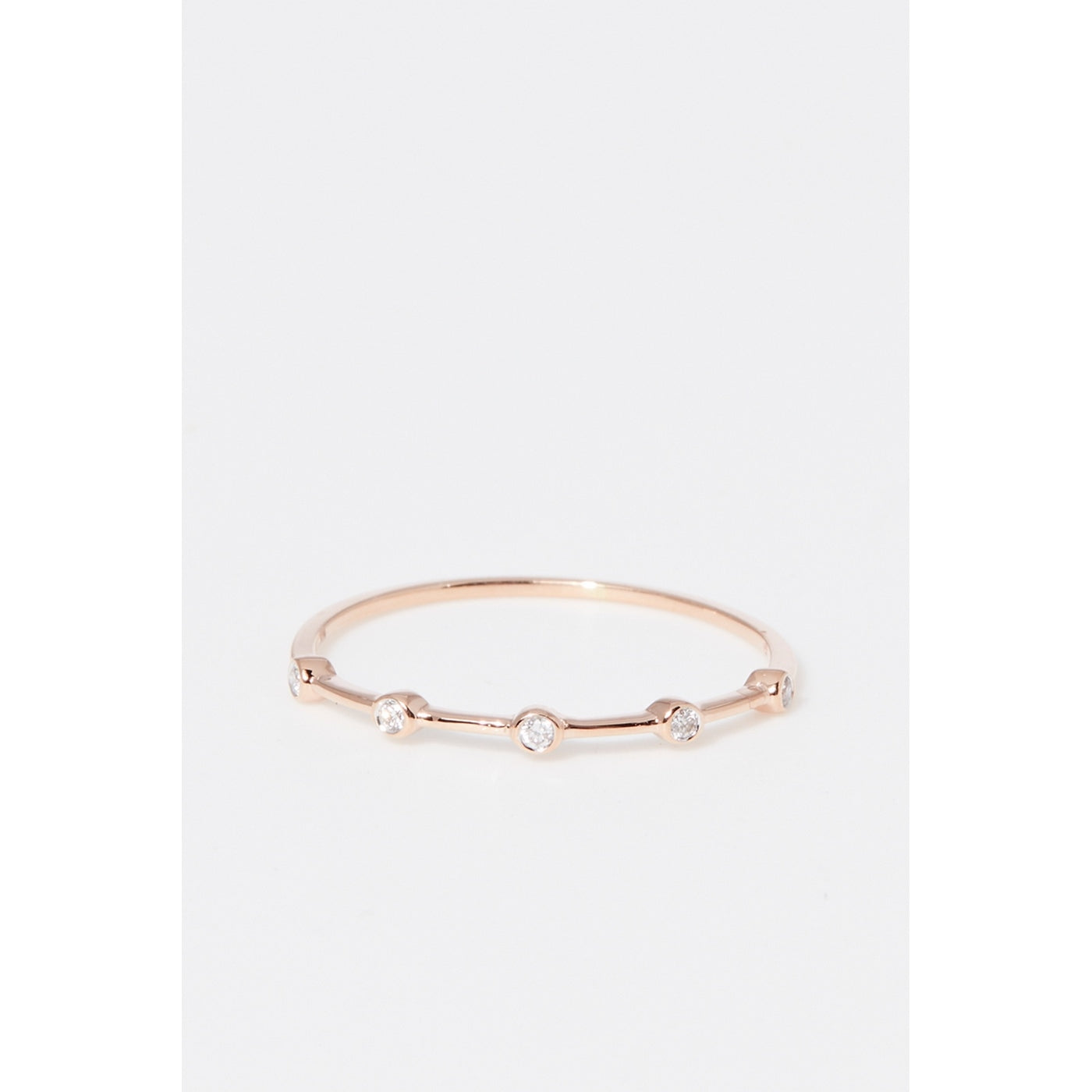 "Ensemble" Ring with 0.03/5 Diamonds - 375/1000 Rose Gold