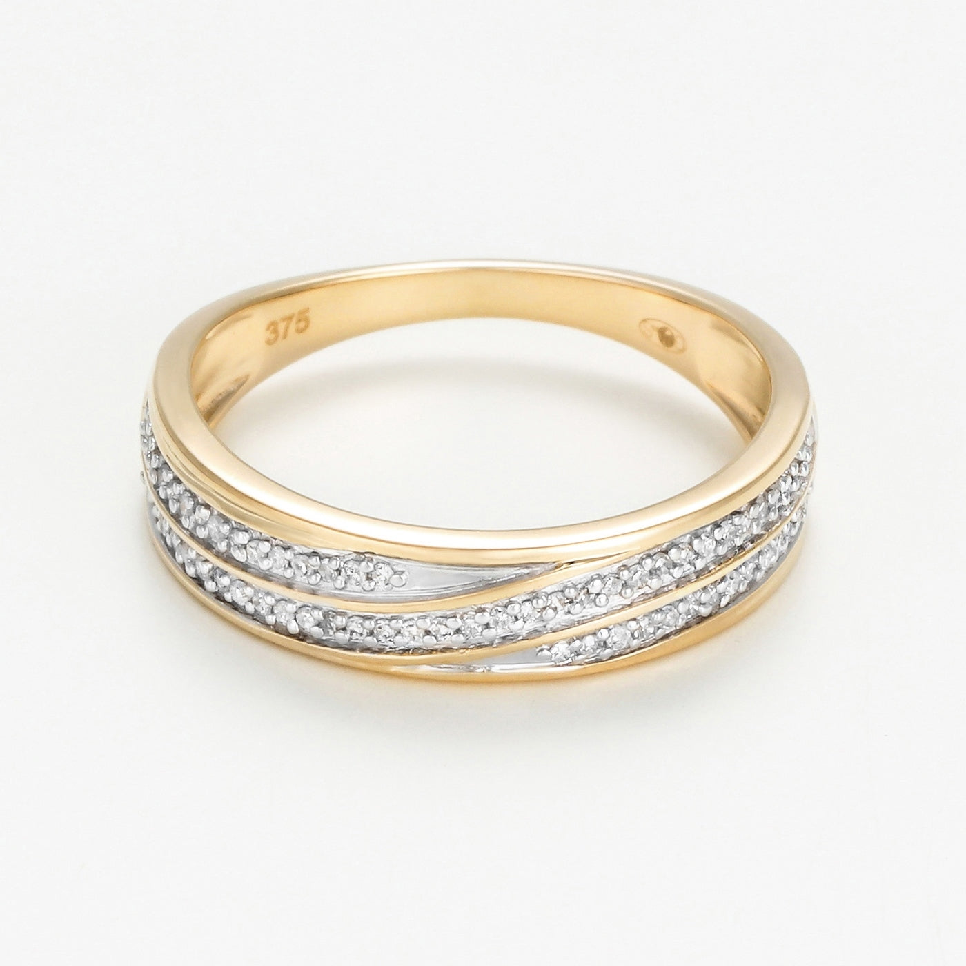 "Gold Love" Diamond Ring 0.12/65 - 375/1000 Yellow Gold
